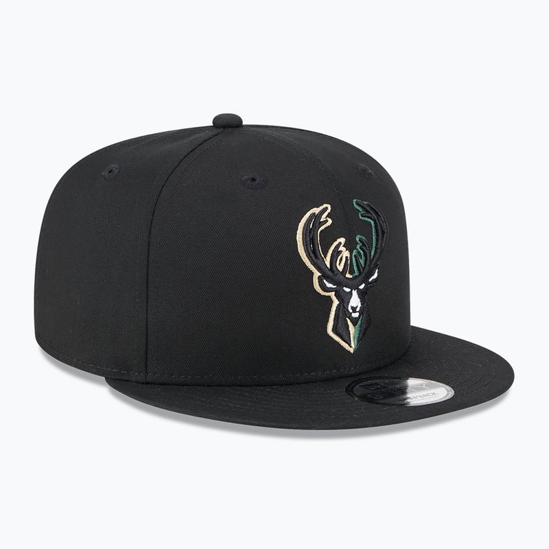 Sapka New Era Split Logo 9Fifty Milwaukee Bucks black