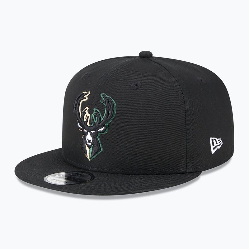 Sapka New Era Split Logo 9Fifty Milwaukee Bucks black 2
