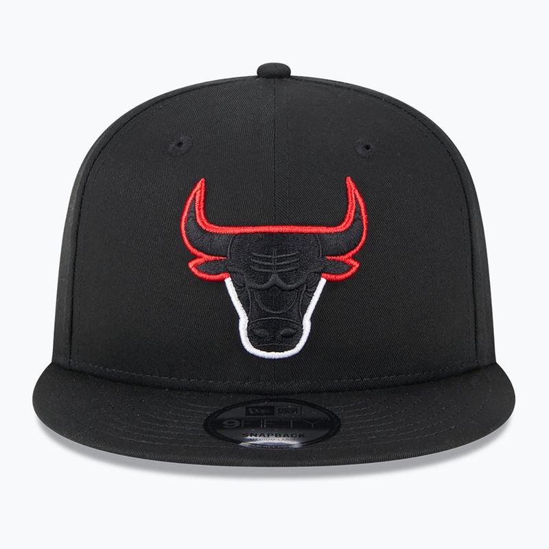 Sapka New Era Split Logo 9Fifty Chicago Bulls black 3