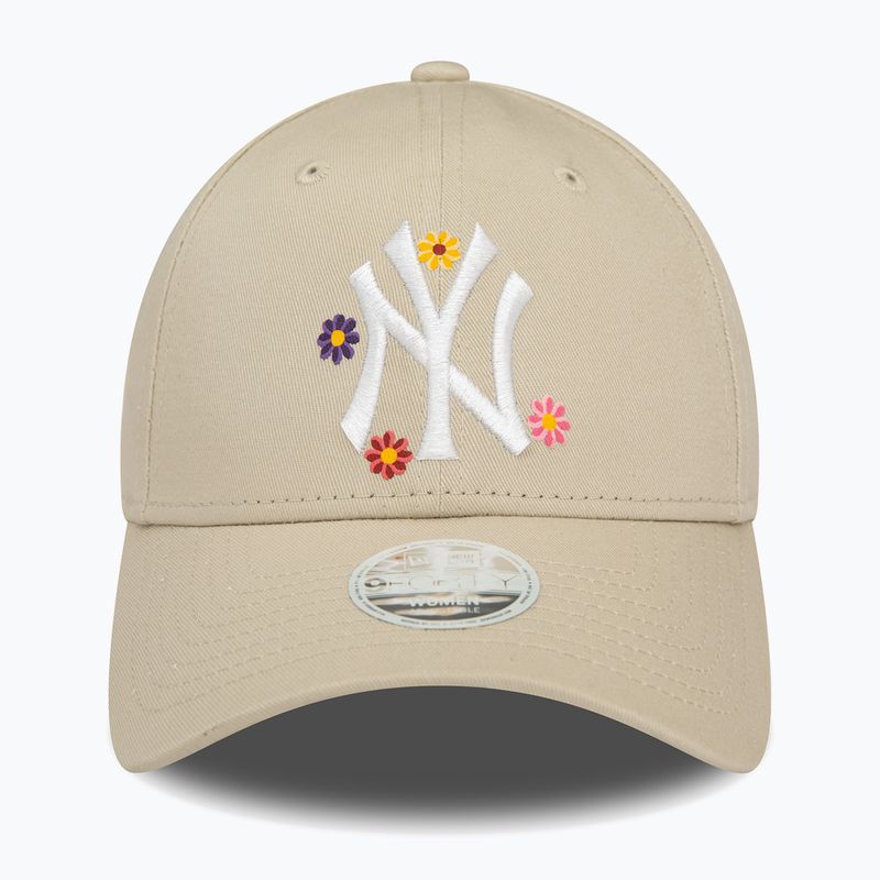 Női baseballsapka New Era Flower 9Forty New York Yankees light beige 2