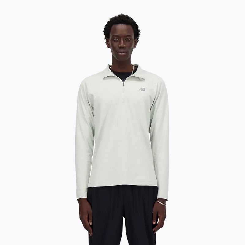 Férfi futó pulóver New Balance Space Dye 1/4 Zip grey
