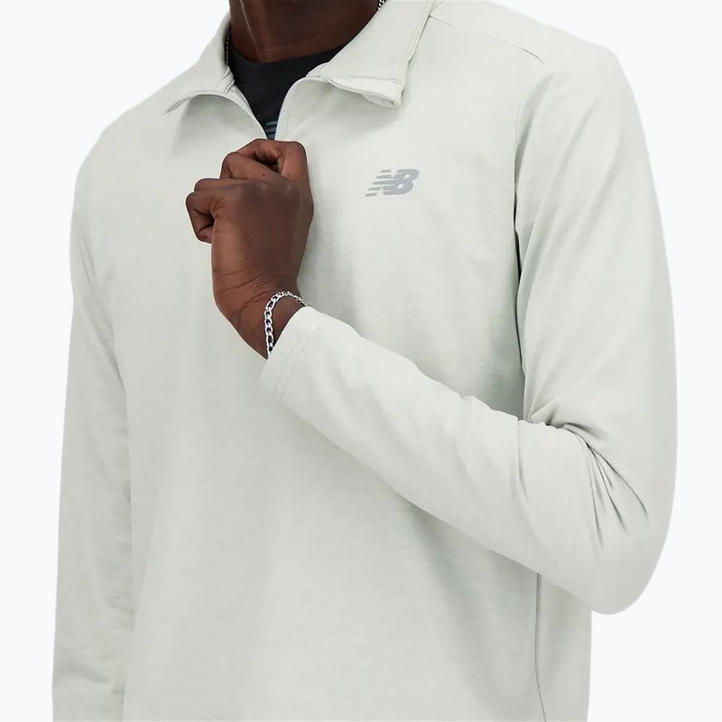 Férfi futó pulóver New Balance Space Dye 1/4 Zip grey 5