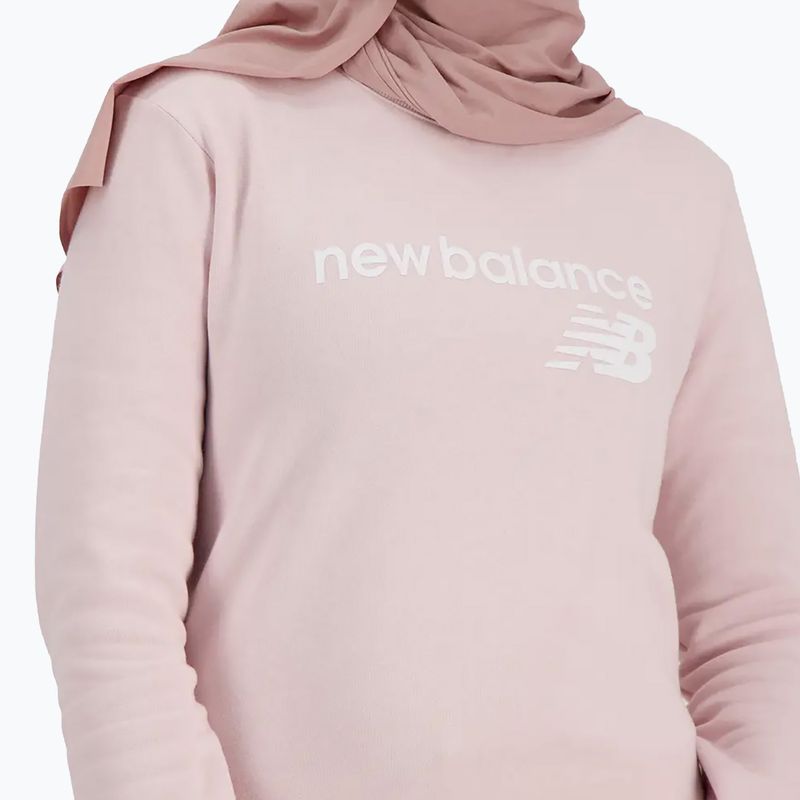 Női New Balance Classic Core Core Fleece Crew kő rózsaszínű pulóver 5