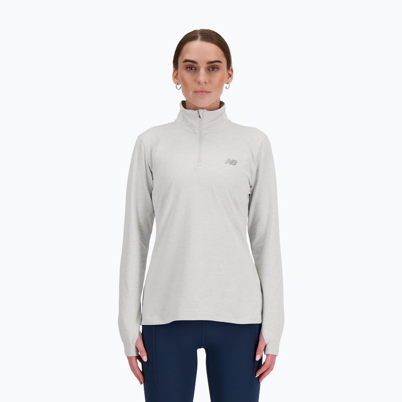 Női New Balance Sport Essentials Space Dye hamuszürke futó pulóver