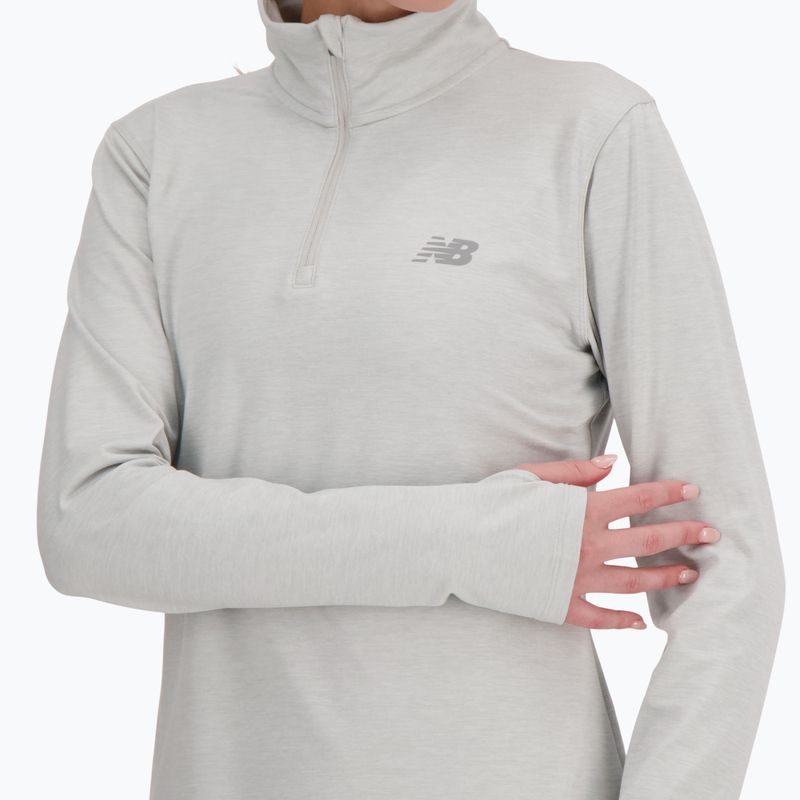 Női New Balance Sport Essentials Space Dye hamuszürke futó pulóver 4