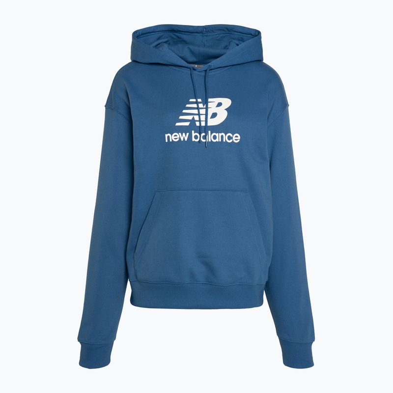 Női kapucnis pulóverNew Balance French Terry Stacked Logo Hoodie blueagat 5