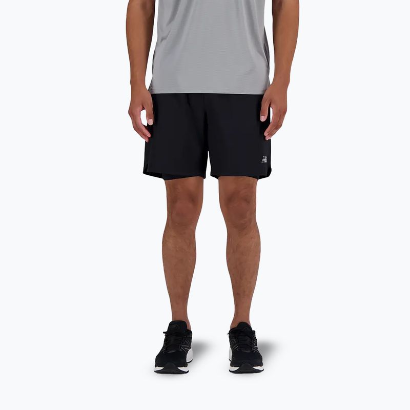 Férfi New Balance AC Seamless 7" fekete rövidnadrág