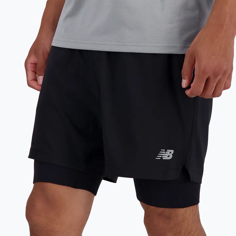 Férfi New Balance AC Seamless 7" fekete rövidnadrág 4