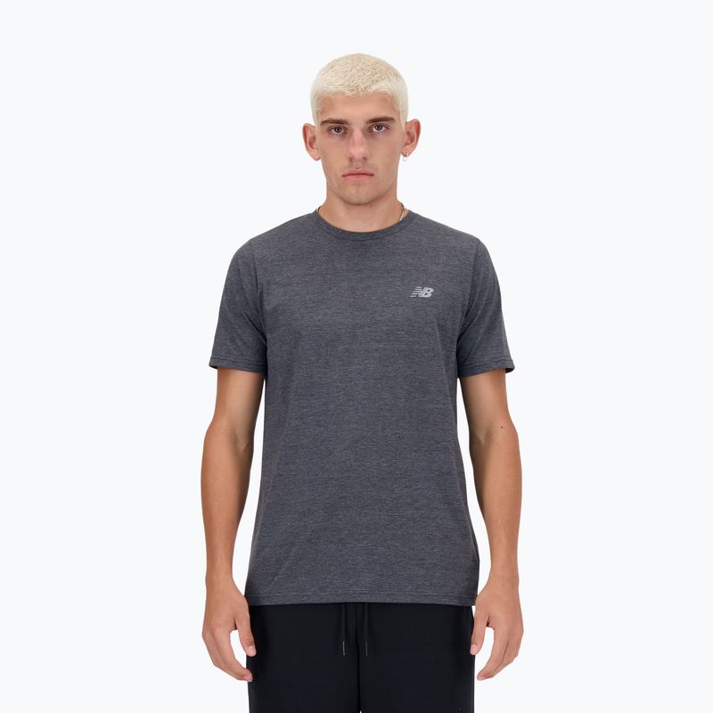 Férfi New Balance Sport Essentials Heathertech fekete heather póló