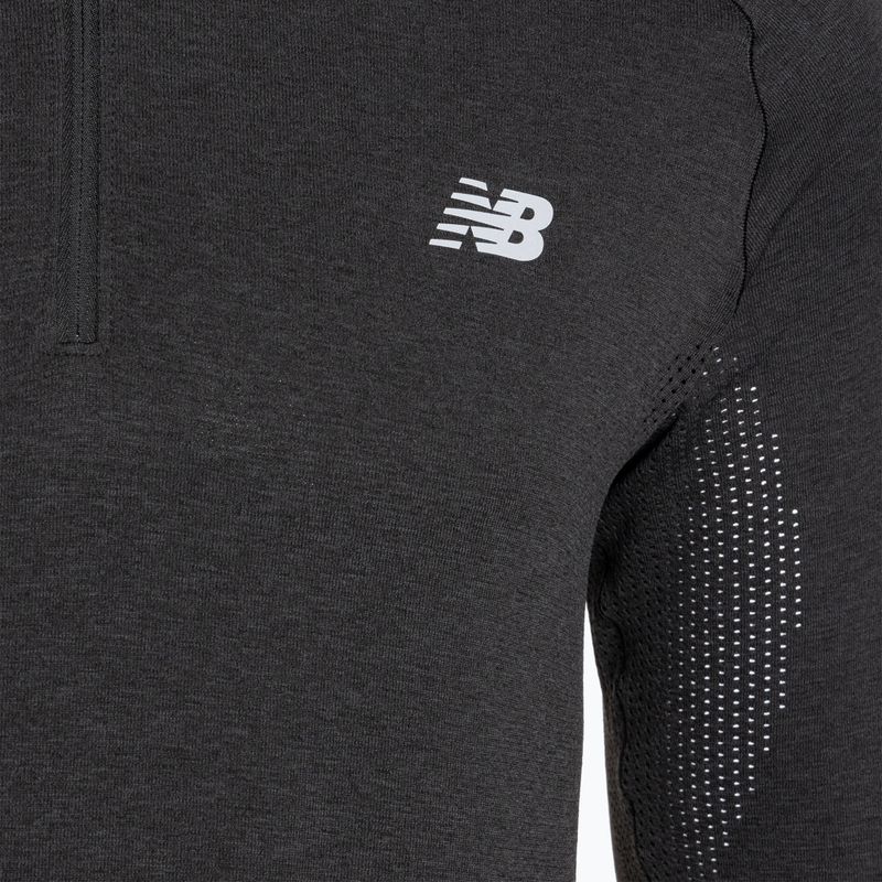 Férfi New Balance Athletics Seamless 1/4 ZIP melegítőfelső fekete 3