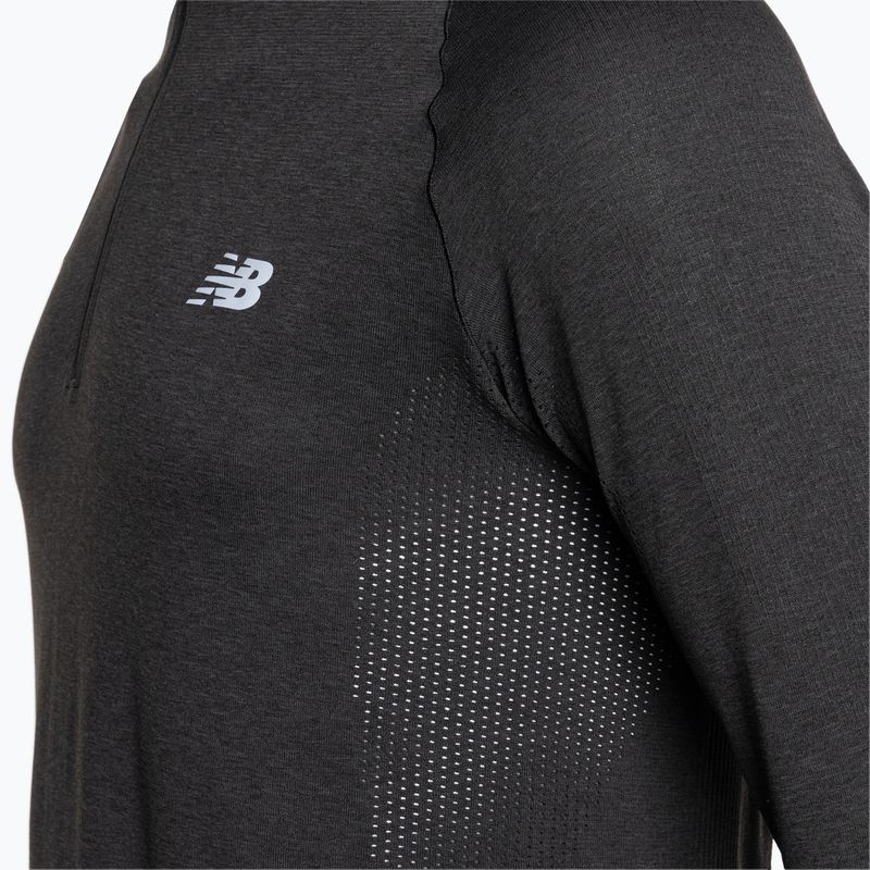 Férfi New Balance Athletics Seamless 1/4 ZIP melegítőfelső fekete 4