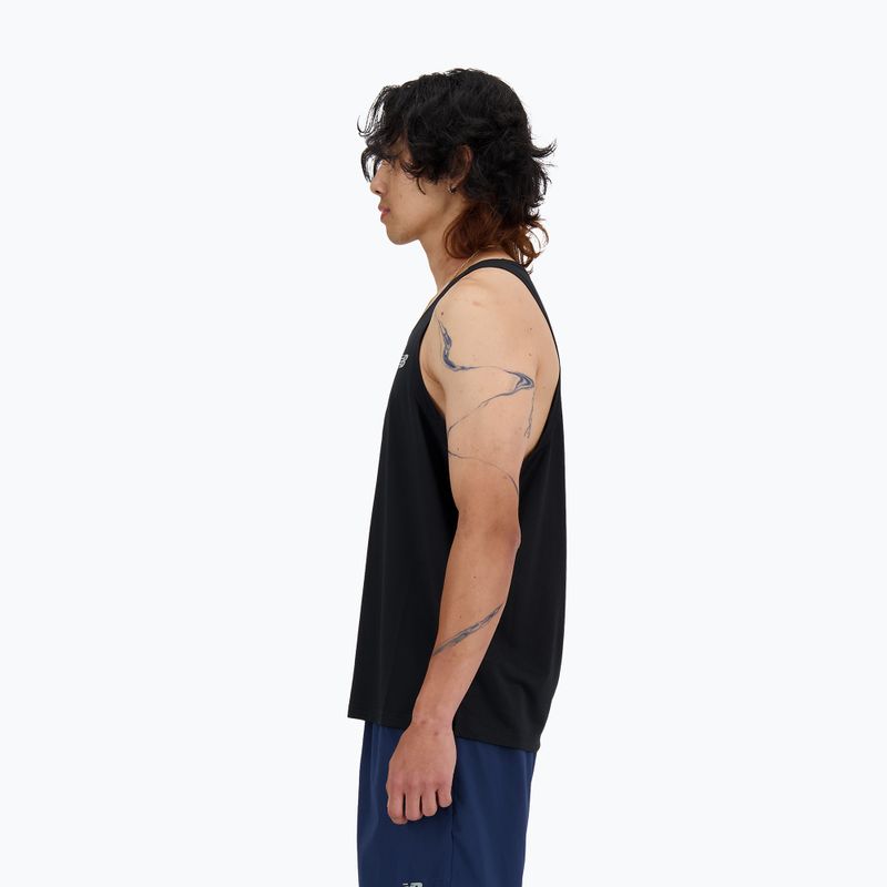 Férfi New Balance Sport Essentials Singlet fekete futópóló felső 3