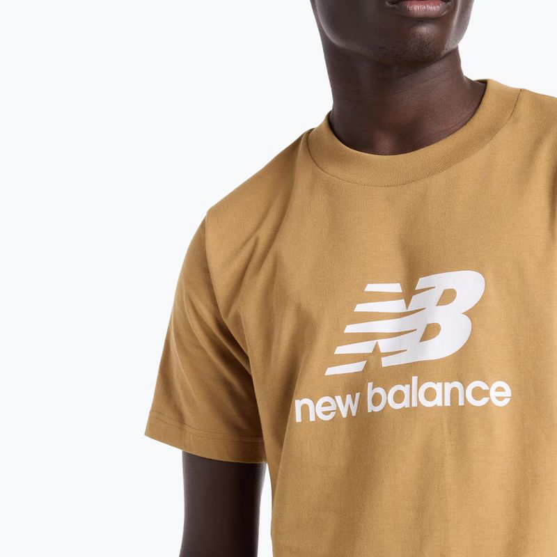 Férfi New Balance Stacked Logo nagy síksági póló 3