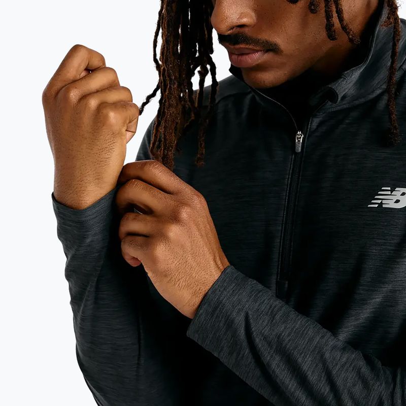 Férfi futó pulóver New Balance Space Dye 1/4 Zip black 5