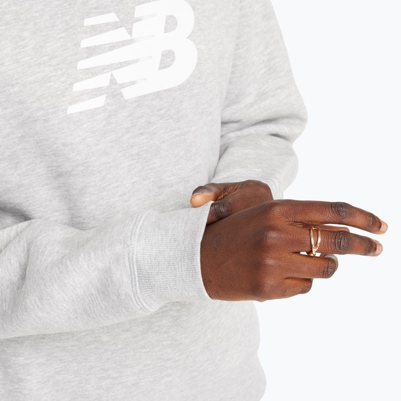 Női pulóver New Balance Sport Fleece Logo Crew atlétikai szürke 5
