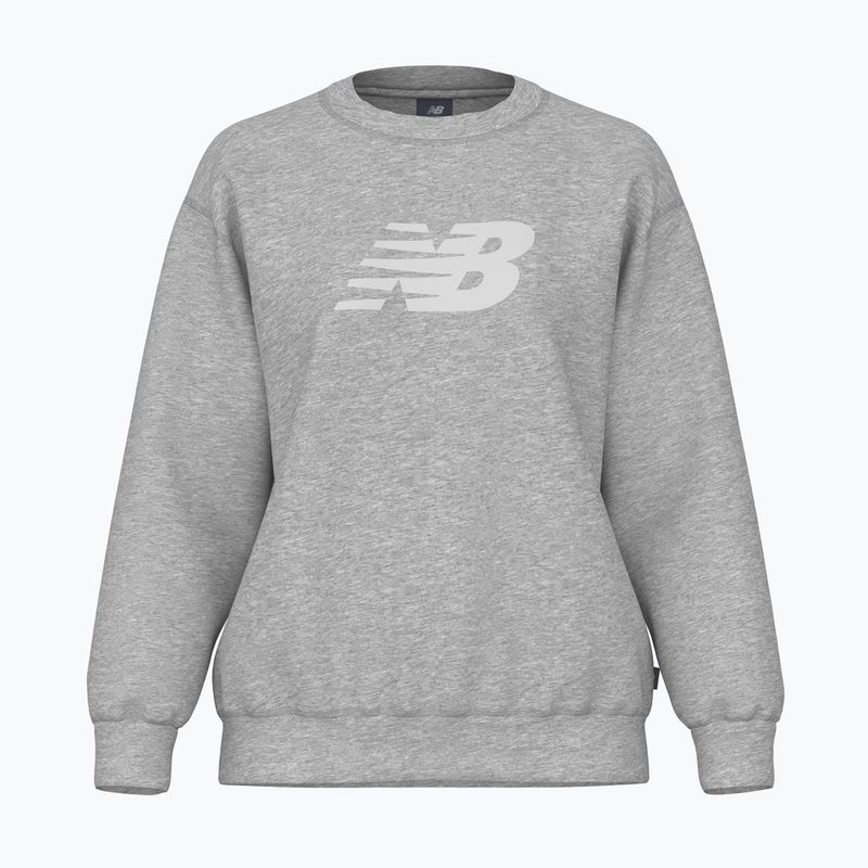 Női pulóver New Balance Sport Fleece Logo Crew atlétikai szürke