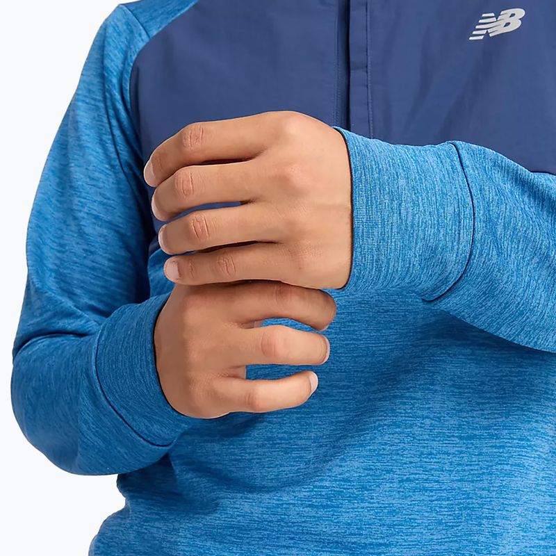 Férfi hosszú ujjú felső futáshoz New Balance Athletics Heat Grid 1/2 Zip heron blue 6