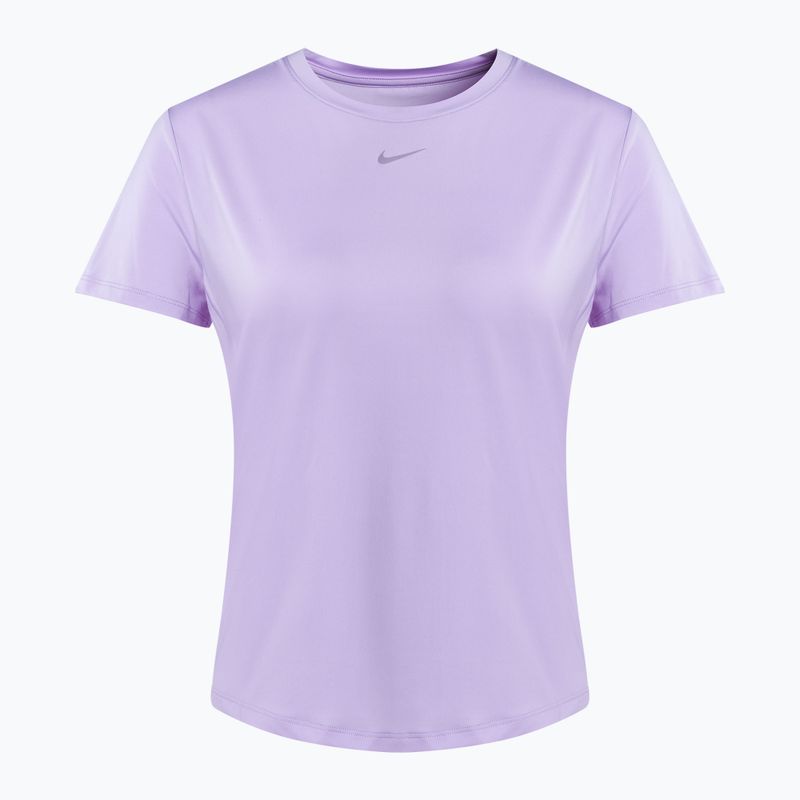 Nike One Classic Dri-Fit női póló lila virág/fekete