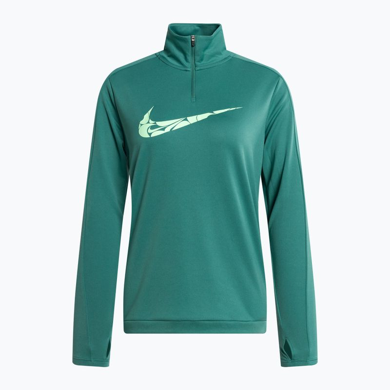 Női Nike Swoosh Dri-FIT 1/4-Zip Mid futópulóver bicoastal/vapor zöld