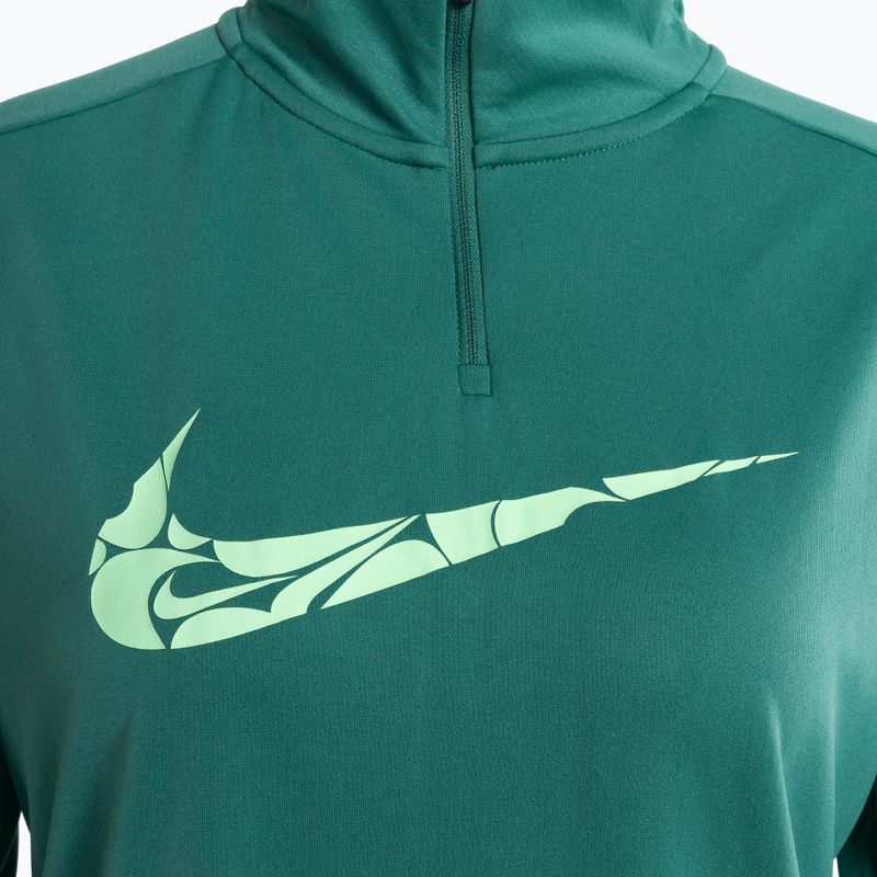 Női Nike Swoosh Dri-FIT 1/4-Zip Mid futópulóver bicoastal/vapor zöld 3