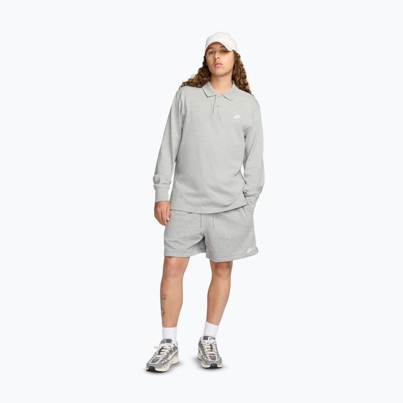 Férfi rövidnadrág Nike Club French Terry Flow dark grey heather/light smoke grey/white 2
