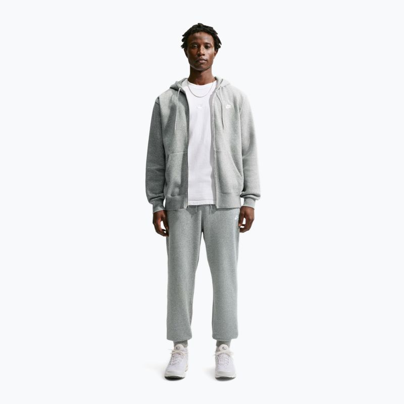 Férfi nadrág Nike Club French Terry Joggers dark grey heather/light smoke grey/white 2