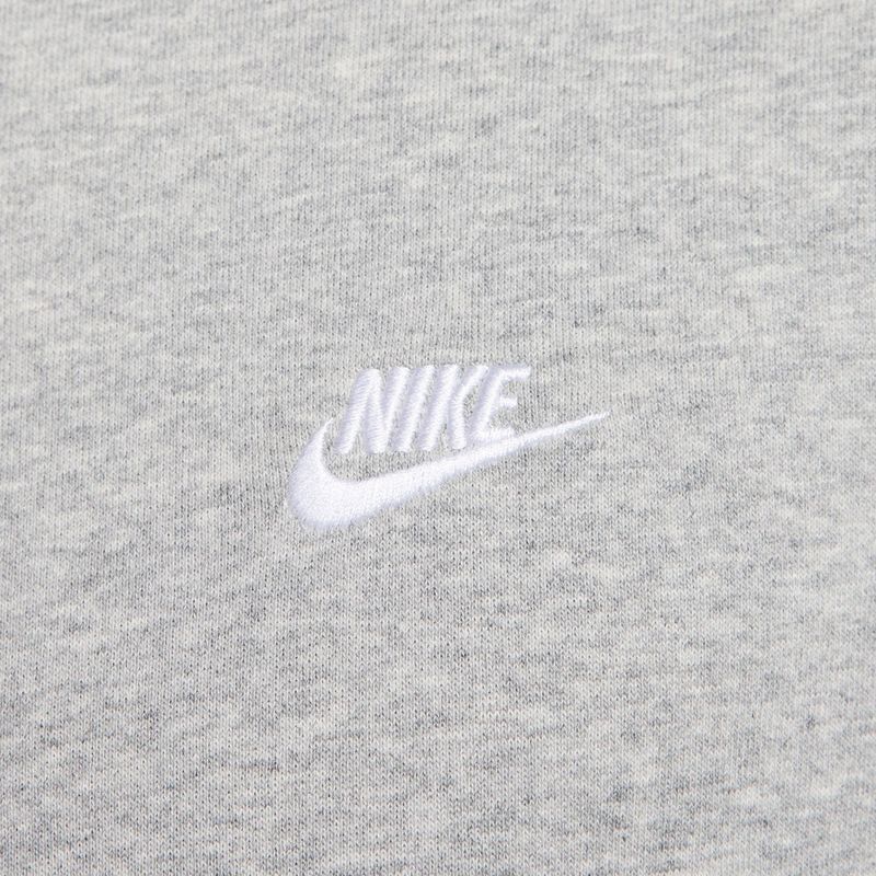 Férfi pulóver Nike Club French Terry Crew dark grey heather/white 5