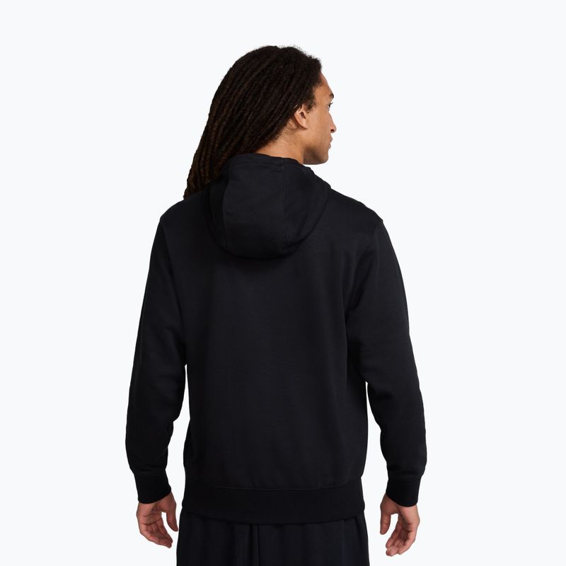 Férfi Nike Club French Terry pulóver kapucnis pulóver fekete/fekete/fehér 3
