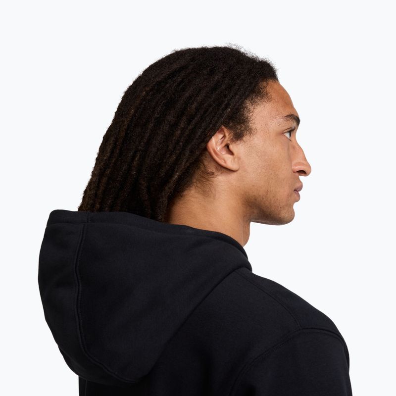 Férfi Nike Club French Terry pulóver kapucnis pulóver fekete/fekete/fehér 5