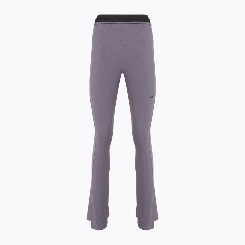 Női leggings Nike Sportswear Chill Knit Mini-Rib Flared daybreak/fekete