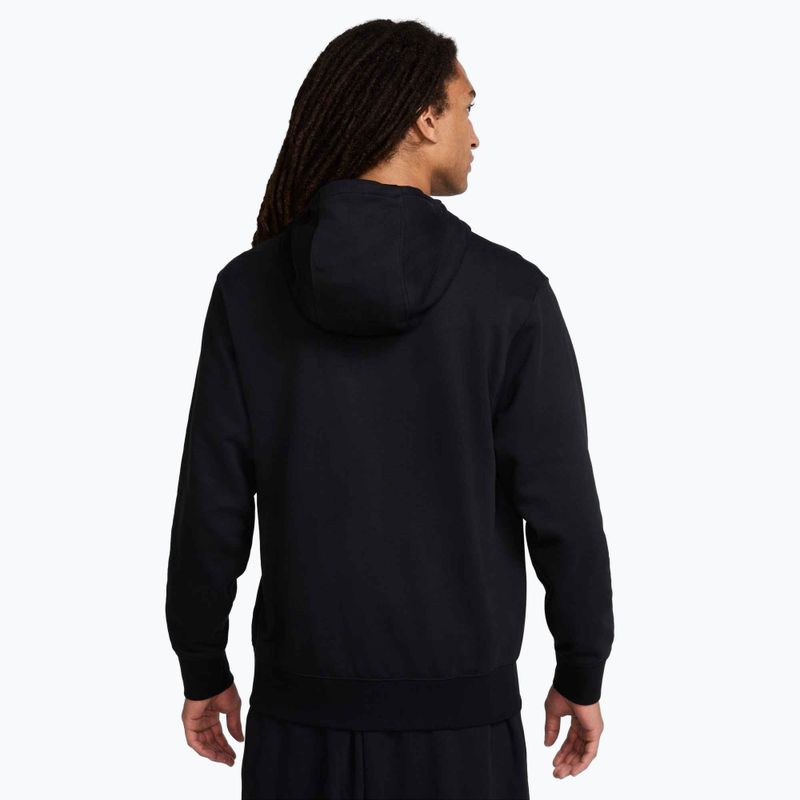 Férfi Nike Club French Terry pulóver kapucnis pulóver fekete/fekete/fehér 3