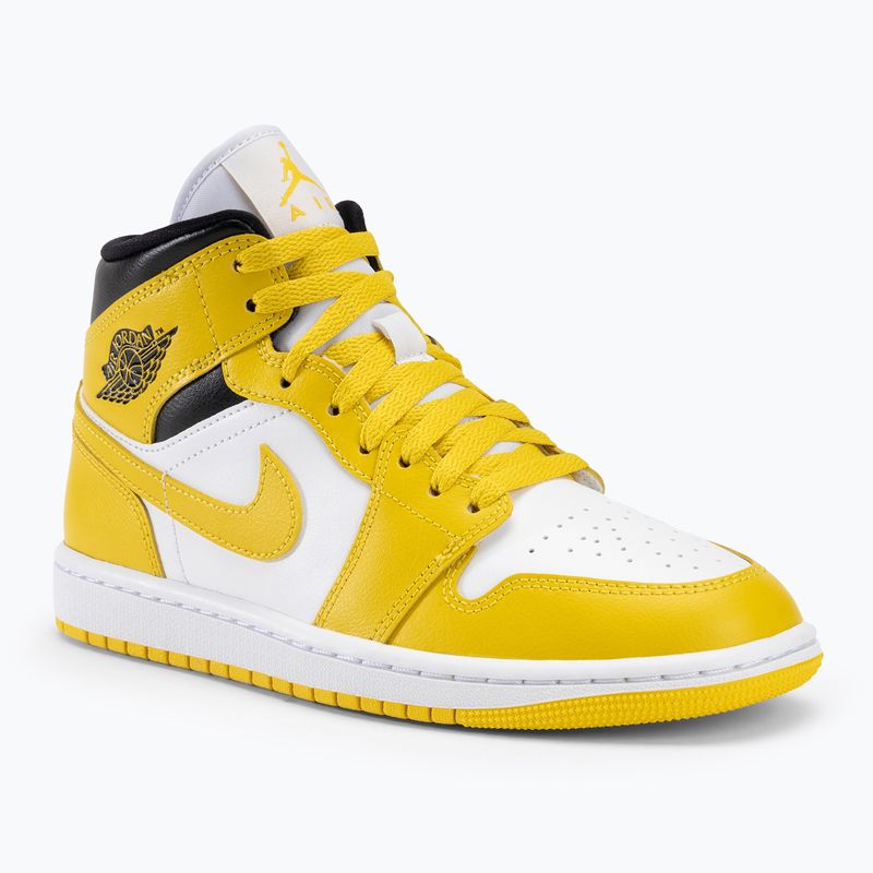 Nike Air Jordan 1 Mid női cipő fehér/fekete/vivid sulfur