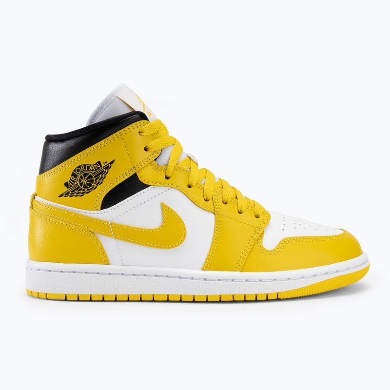 Nike Air Jordan 1 Mid női cipő fehér/fekete/vivid sulfur 2