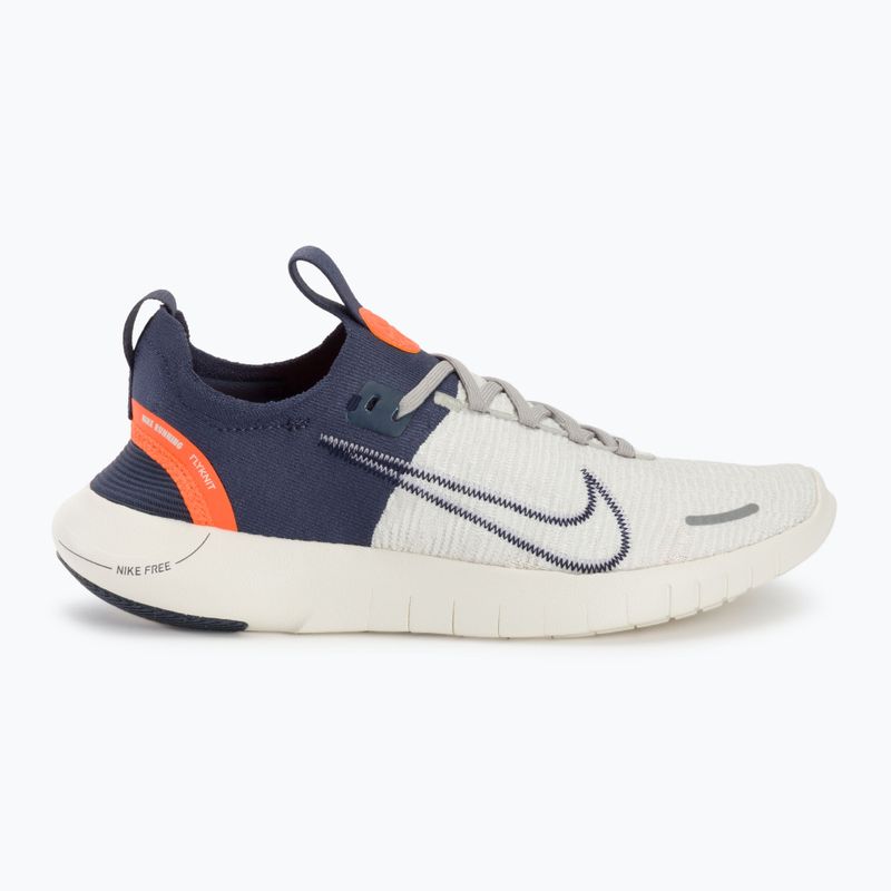 Férfi Nike Free Run Flyknit Next Nature futócipő light iron ore/sail/total narancs/thunder kék 2