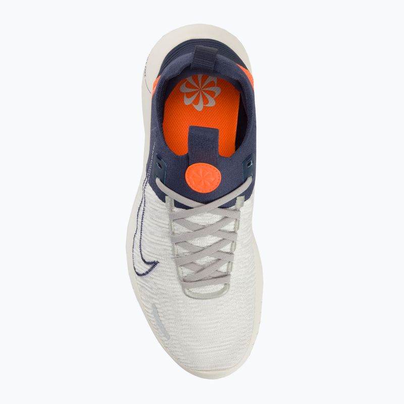 Férfi Nike Free Run Flyknit Next Nature futócipő light iron ore/sail/total narancs/thunder kék 5