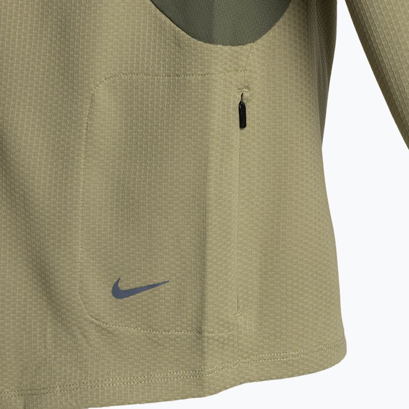 Férfi Nike Trail Dri-Fit UV LS Hoodie semleges olajzöld/közepes olajzöld/lila bloom futás hosszú ujjú férfi futópulóver 4