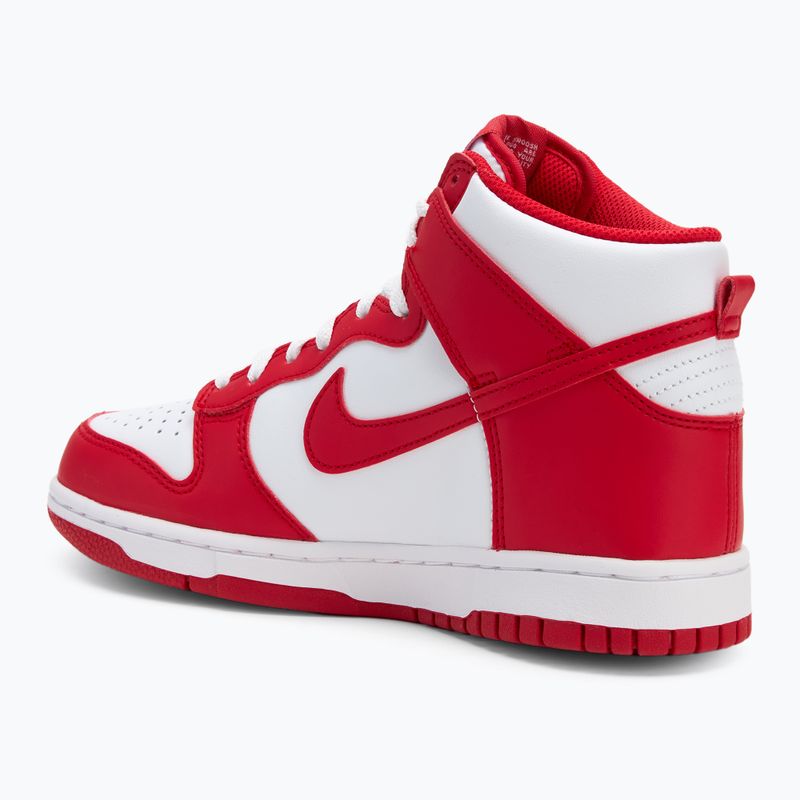 Nike Dunk High fehér/egyetemi piros cipő 3