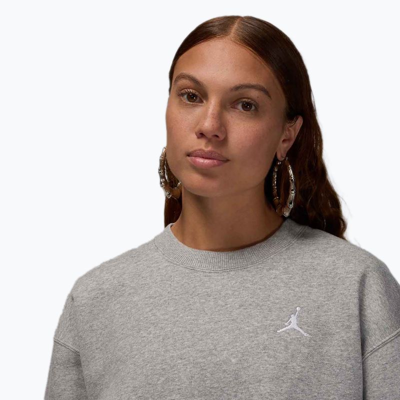 Női pulóver Jordan Brooklyn Fleece dark grey heather/white 4