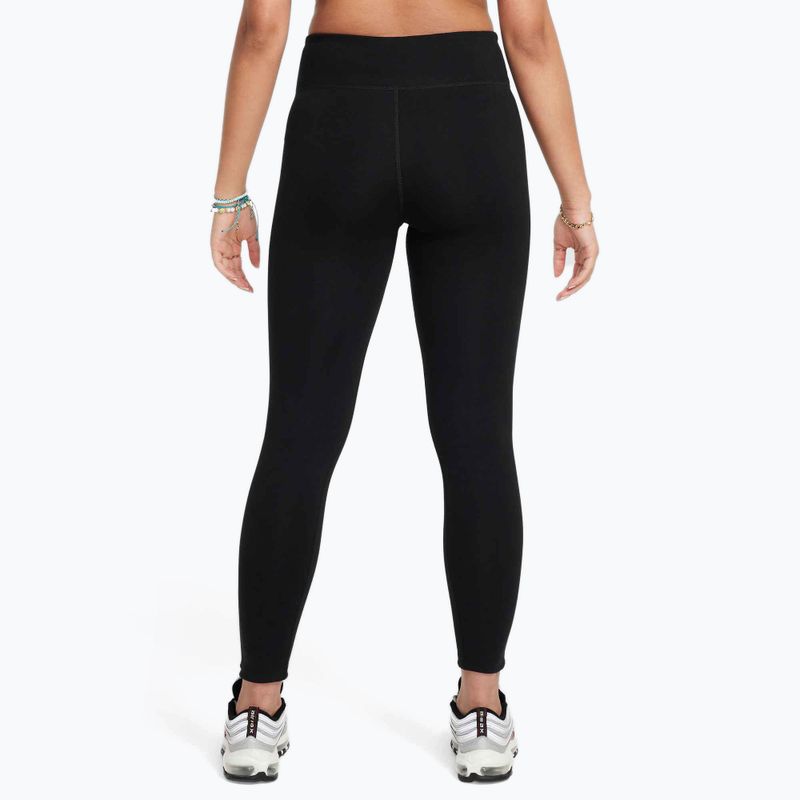 Nike Sportswear Classic High-Waisted fekete/fehér gyermek leggings fekete/fehér színben 3