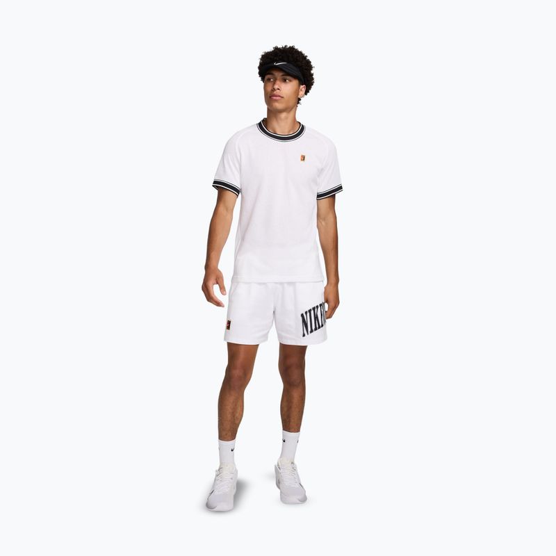 Férfi teniszpóló Nike Court Heritage white/black 2