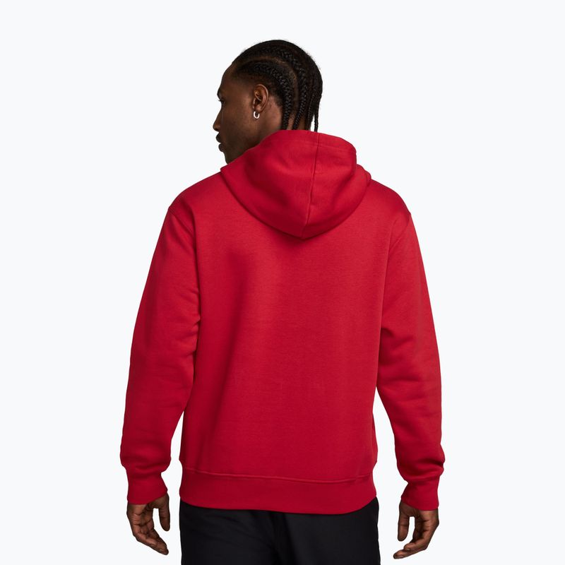 Férfi pulóver Nike Jordan Brooklyn Fleece gym red/white 2