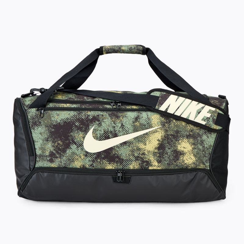 Nike Brasilia 9.5 60 l edzőtáska olaj zöld/fekete/kókusztej