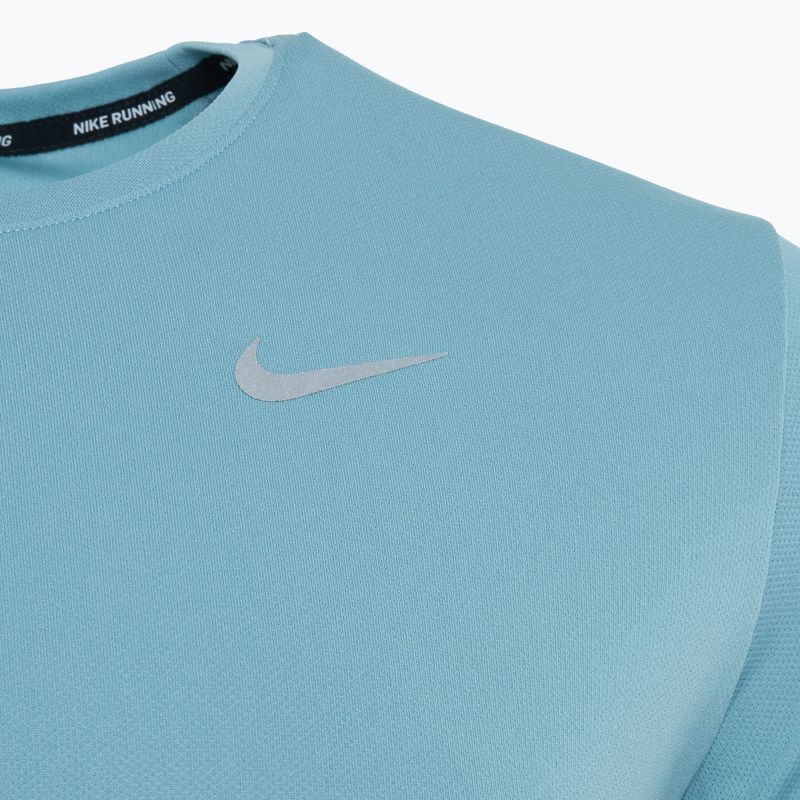 Férfi futópóló Nike Miler Dri-Fit UV denim turquoise 3