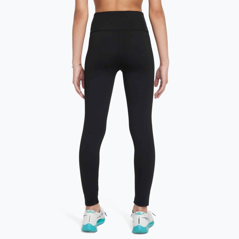 Nike One Dri-Fit High-Waisted fekete/fehér gyermek leggings 3