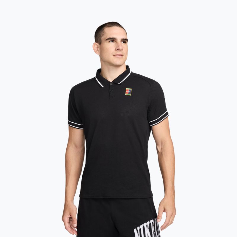 Férfi teniszpóló Nike Court Heritage Polo black/white