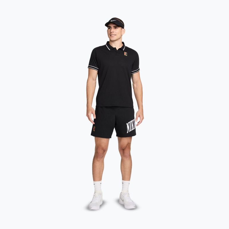 Férfi teniszpóló Nike Court Heritage Polo black/white 2