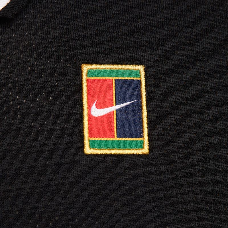 Férfi teniszpóló Nike Court Heritage Polo black/white 6