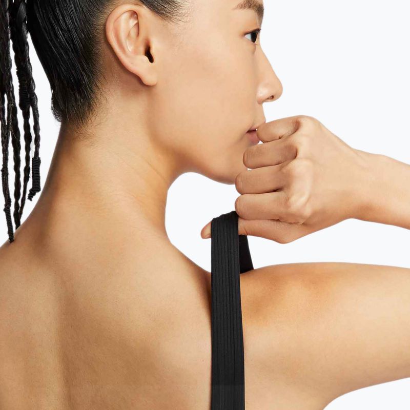 Nike Zenvy Rib Light Support Longline edzőmelltartó fekete/fekete 8