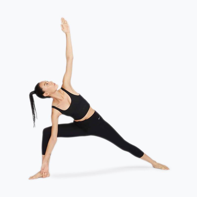 Nike Zenvy Rib Light Support Longline edzőmelltartó fekete/fekete 9