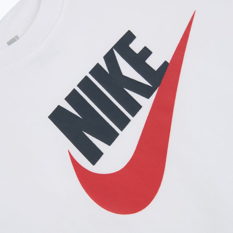 Gyerek póló Nike Sportswear white/obsidian/university red 3